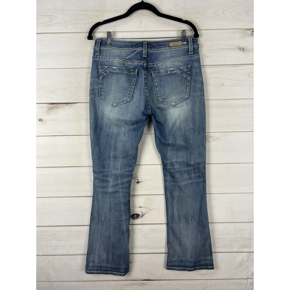 Buckle Black Jeans Womens 27x32 Medium Wash Fit No.76 Bootcut Stretch Denim - Picture 2 of 12